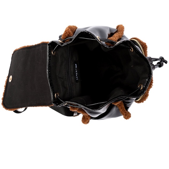 SKINNYDIP LONDON Scarlett Small Fluff Trim Backpack- never opened! - Picture 5 of 8